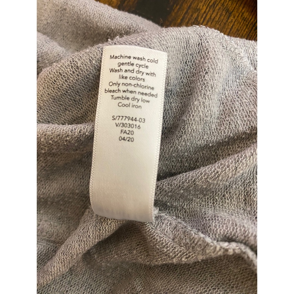 Athleta Pranayama Wrap Cardigan Heathered Grey Open Front Pockets S/777944 Large - Picture 6 of 6